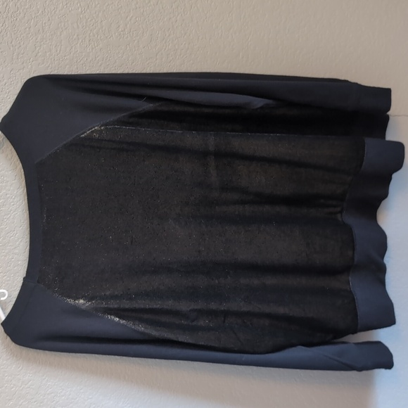 NWT Seven7 Black and Bronze Metallic Sweatshirt XL Athleisure Weekend Wear - Picture 5 of 6